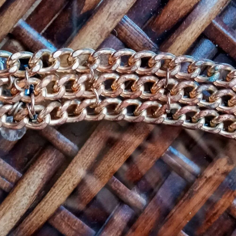 ⭐️HOST PICK! Stunning Starburst Statement Chunky Necklace Black Gold Silver Glam - Picture 15 of 15